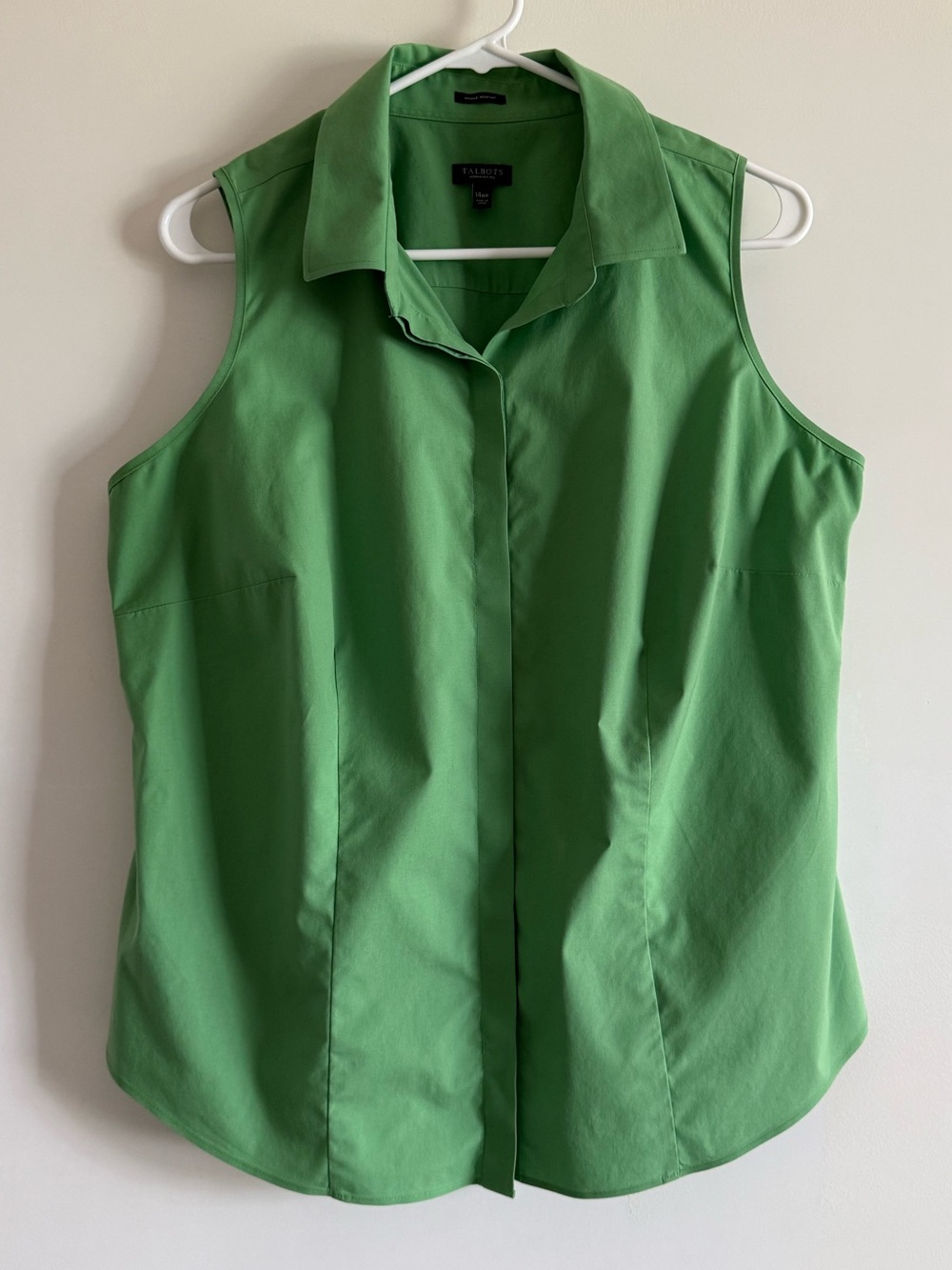 Talbots Wrinkle Resistant Button Front Cotton Tank